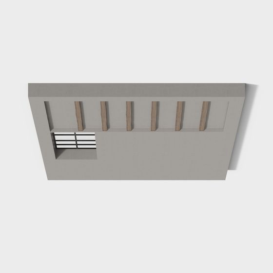 Urban View Low Poly Building Element 3D model