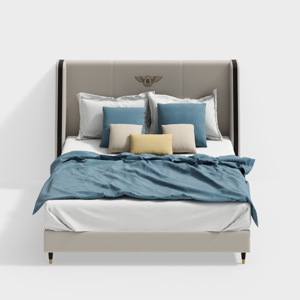 Light luxury double bed C-7201