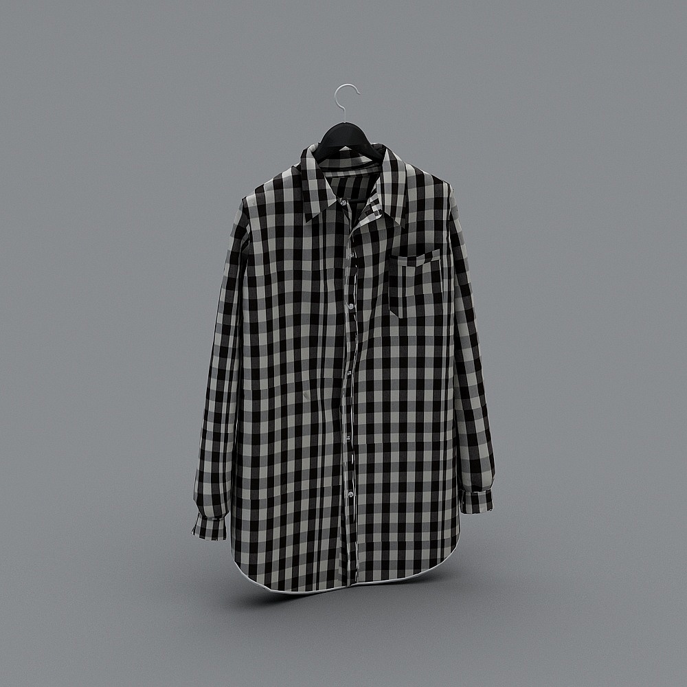 Classic Checkered Shirt 3D Model