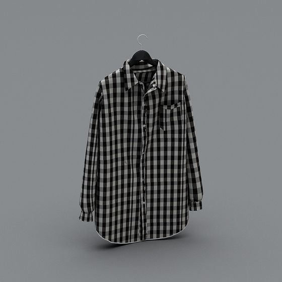 Classic Checkered Shirt 3D Model