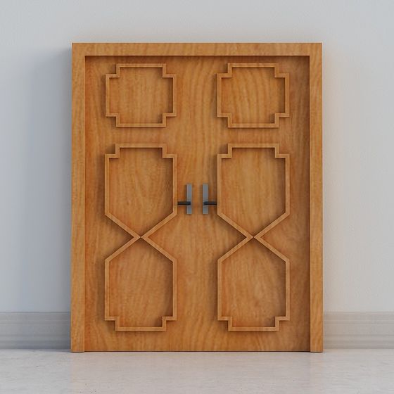 Elegant Geometric Door 3D model