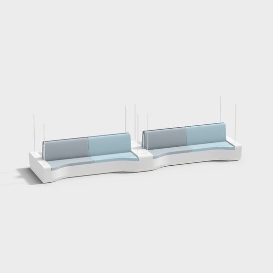 Stylish 3D Sofa Model for Modern Interiors