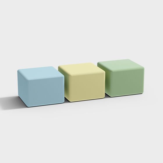 Colorful Cubes 3D model