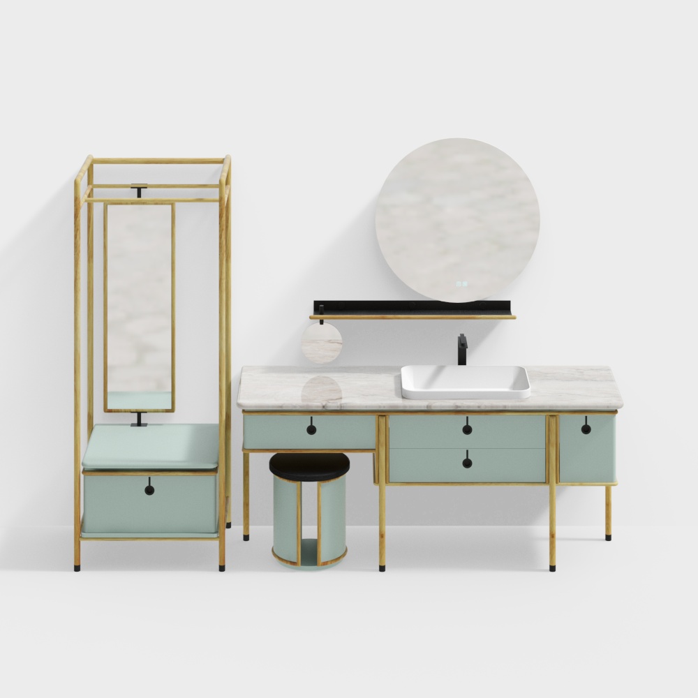 Rongs-Bathroom cabinet Combination bathroom cabinet