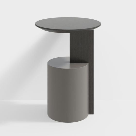 Cylindrical Side Table 3D Model for Modern Aesthetics