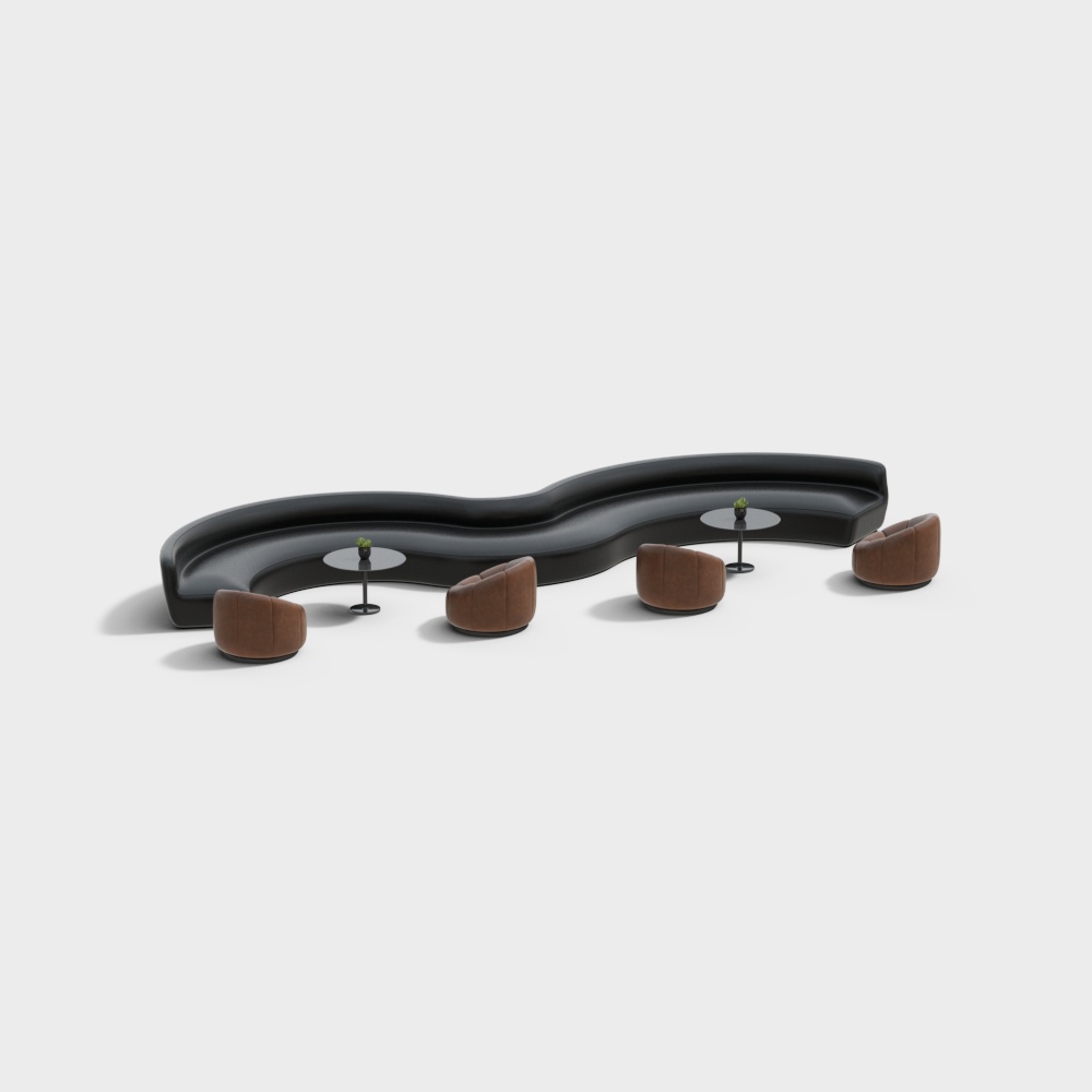 Modern office lounge area reception sofa set