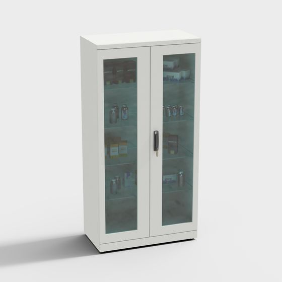 Minimalist Medical Cabinet 3D model