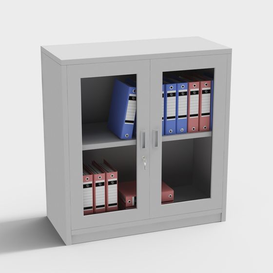 Minimalist Storage Cabinet 3D model for Modern Offices