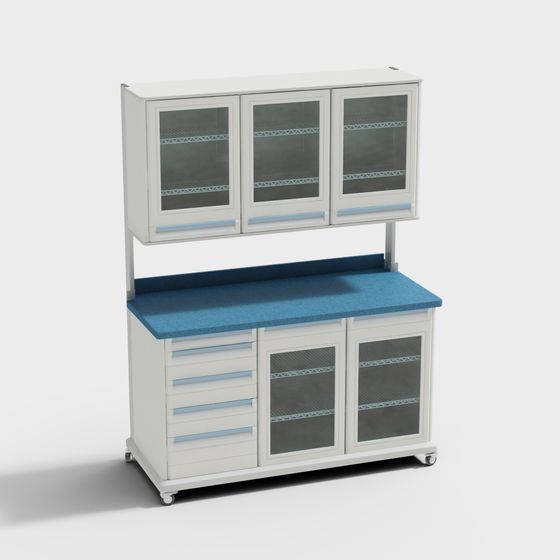 Stylish Laboratory Storage Cabinet 3D model