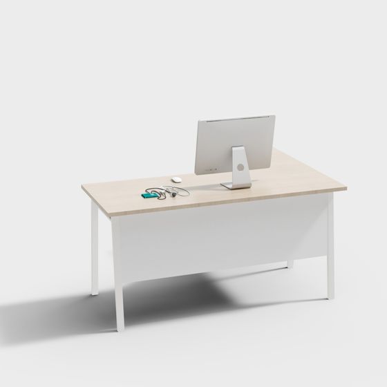 Modern Minimalist Office Desk 3D model