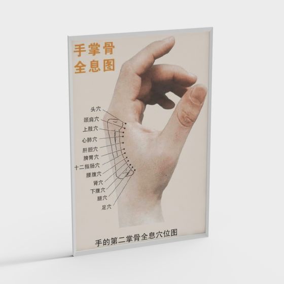 Holographic Palm Bone 3D Model for Creative Projects