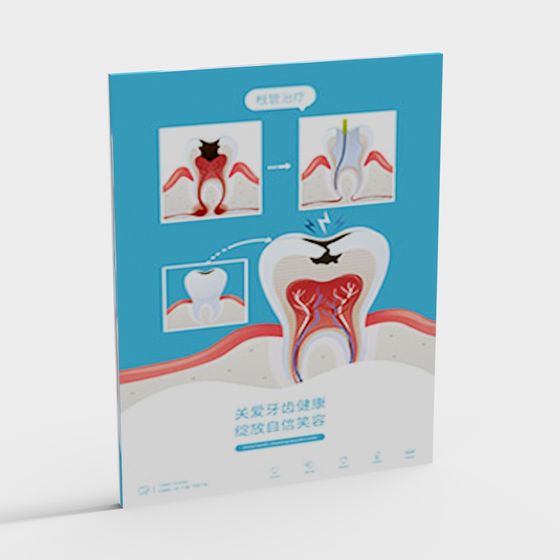Vivid Low Poly 3D Model of Dental Care Journey