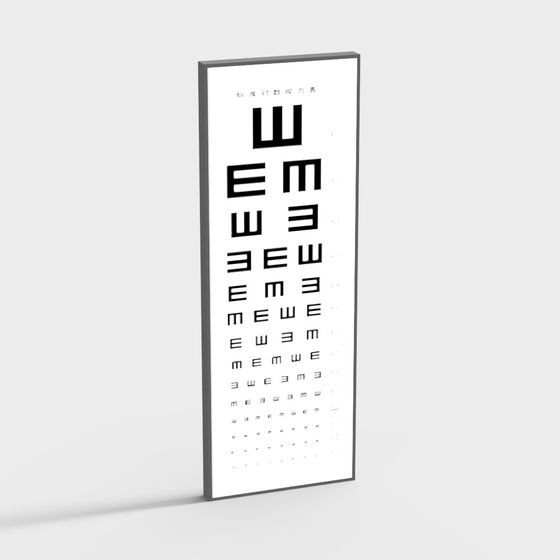 Minimalist Vision Chart 3D model