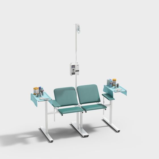 Modern Low-Polygon Medical Seating 3D model