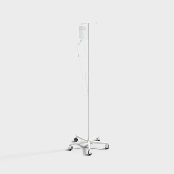 Sleek IV Stand 3D model for Healthcare Spaces