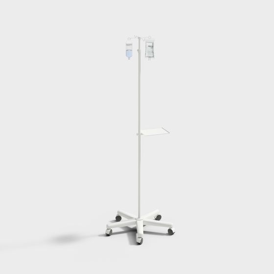 Minimalist IV Stand 3D model for Medical Environments
