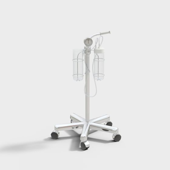 Realistic IV Stand 3D Model for Medical Applications