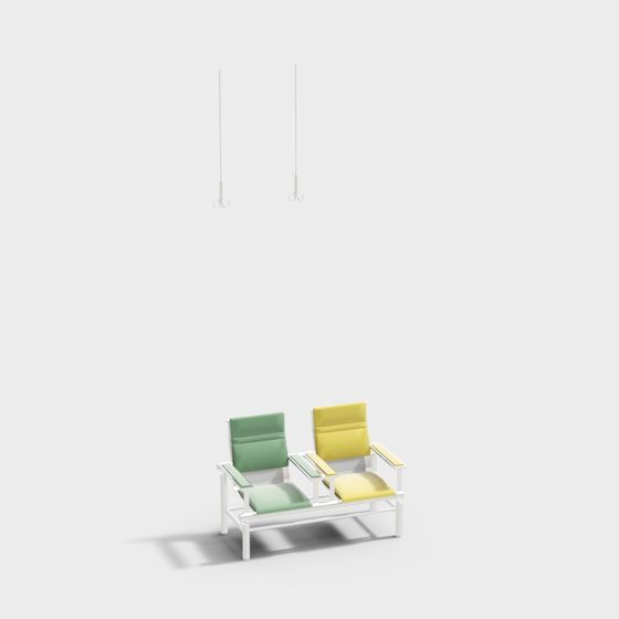 Bicolor Lounge Chair 3D model for Contemporary Spaces