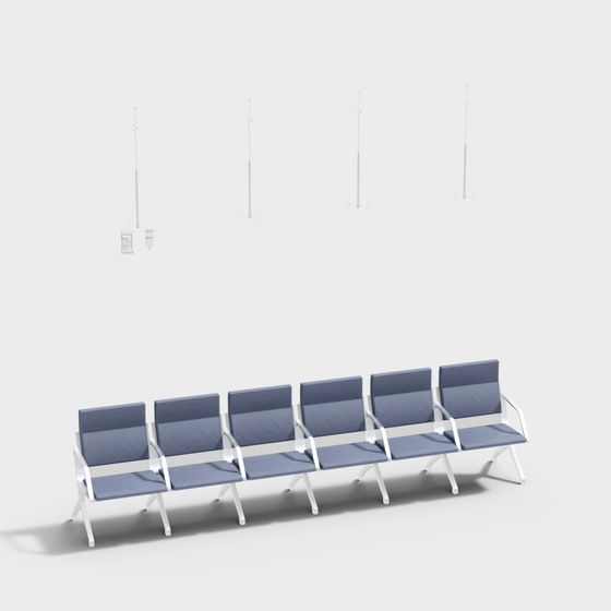 Modern Waiting Chair 3D model for Medical Environments
