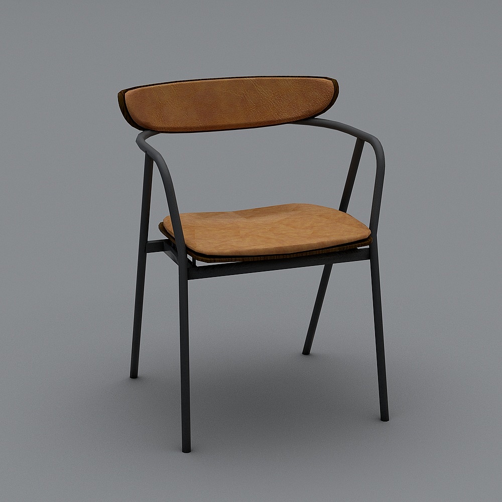 [Square+Roots]+Gianna+Carver+Chair+(Cuir basilic tan)_21989