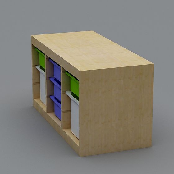 Modular Storage Cabinet 3D model