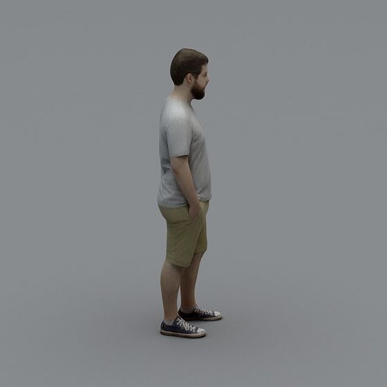 Stylish Low-Poly 3D Character Model for Creative Projects