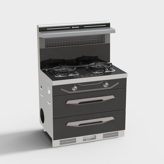 Sleek Gas Stove 3D Model for Modern Kitchens