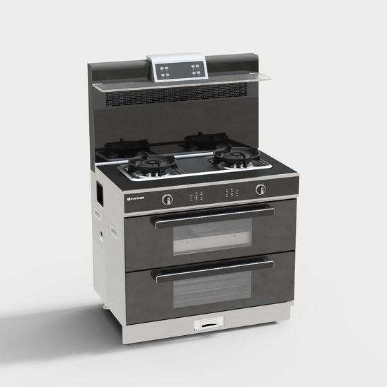 Stylish Gas Stove 3D model for Modern Kitchens