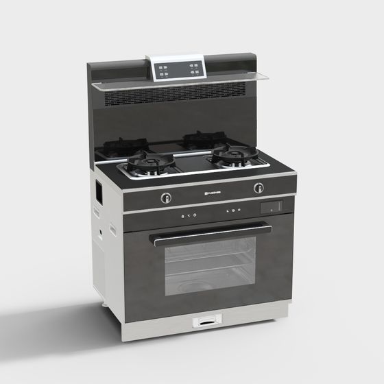 Modern Gas Stove 3D model for Contemporary Kitchens