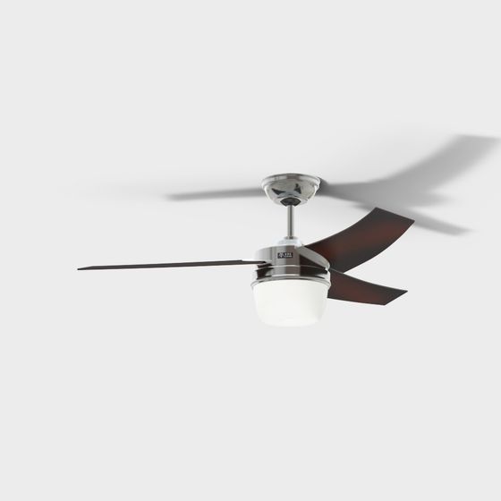 Stylish Low-Poly Ceiling Fan 3D model