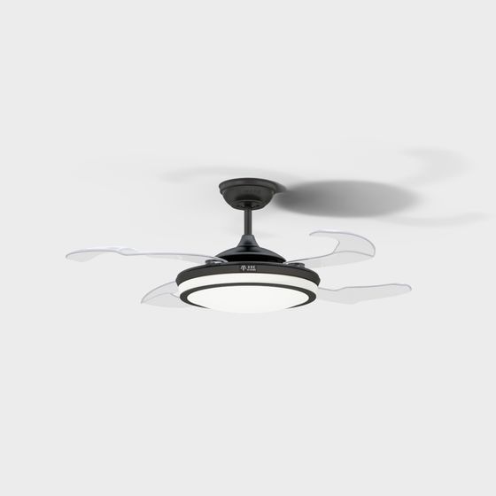 Sleek Low-Polygon Invisible Fan 3D model
