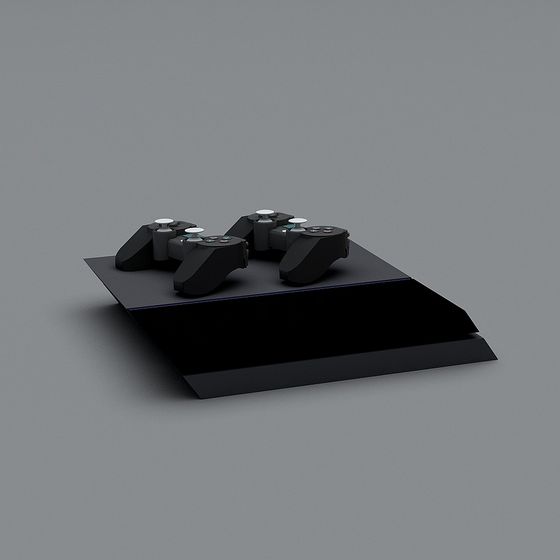 Futuristic Game Controller Set 3D model