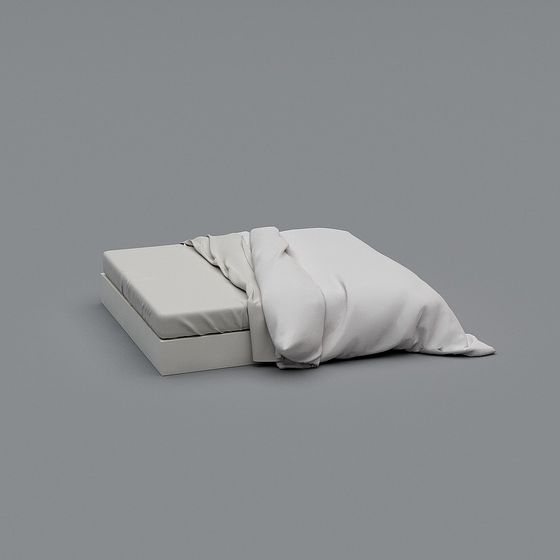 Messy Bed 3D Model Design