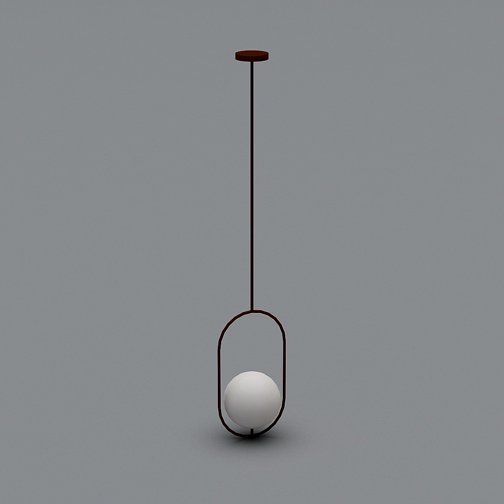Elegant Minimalist Chandelier 3D model