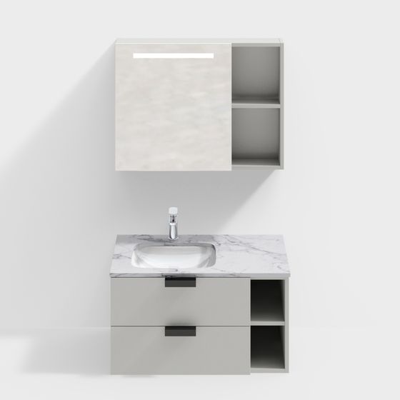 Minimalist Bathroom Cabinet 3D model