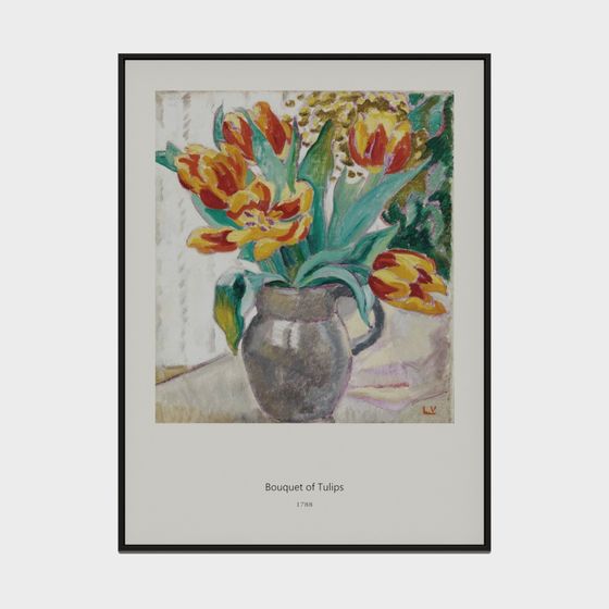 3D Model of Tulip Bouquet Inspired by Rembrandt