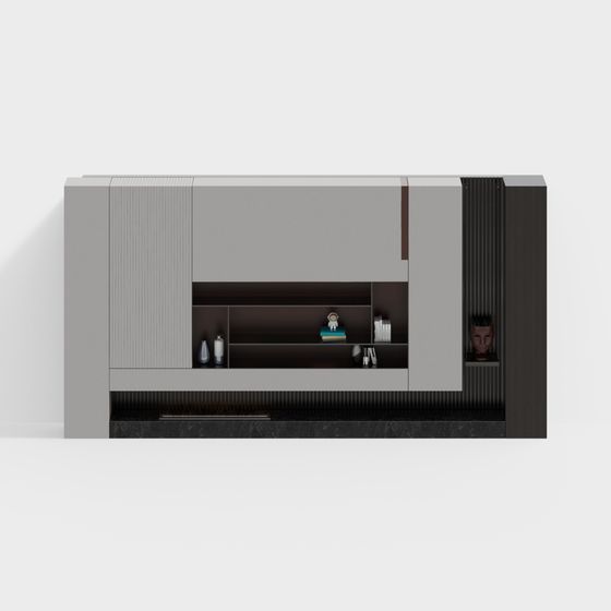 Elegant Minimalist TV Cabinet 3D model for Modern Interiors