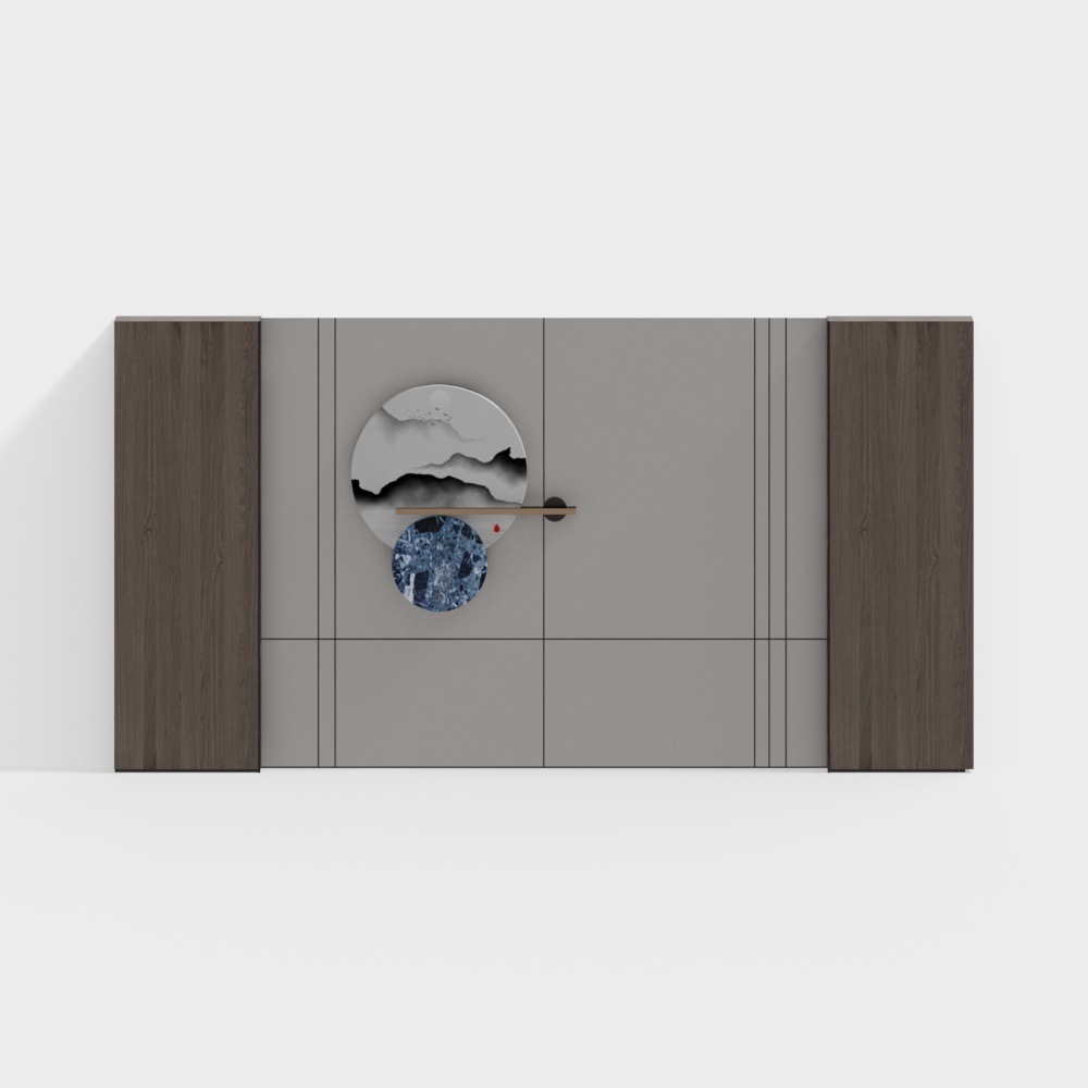 Light luxury living room sofa background wall