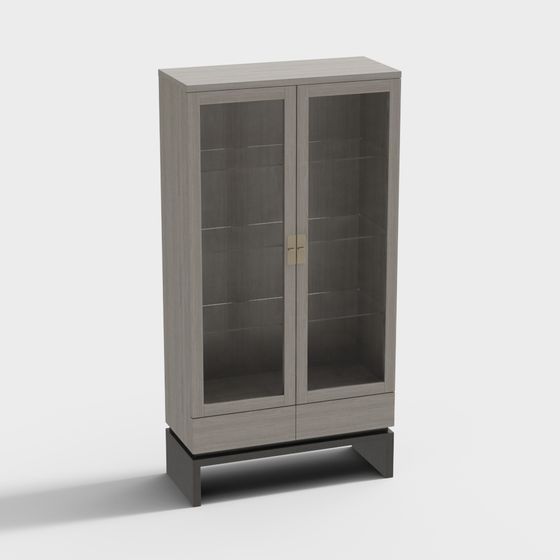 Stylish Glass Display Cabinet 3D model