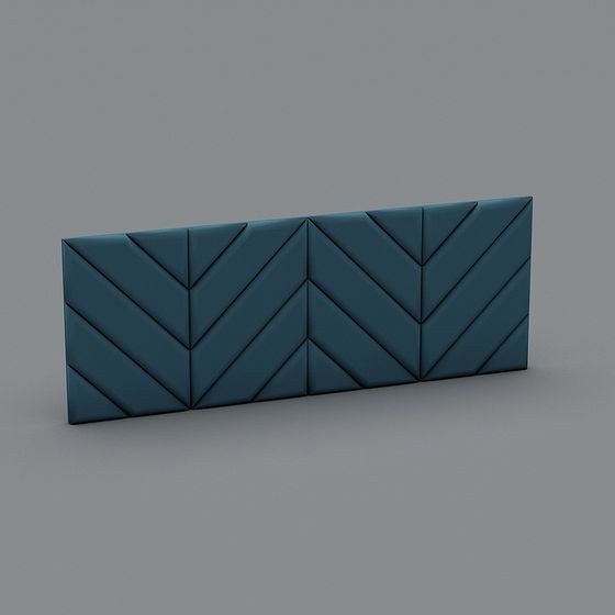 Chevron Wall Panel 3D model for Modern Interiors