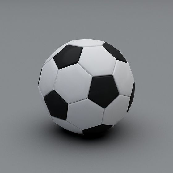 Stylish Low-Poly Football 3D model