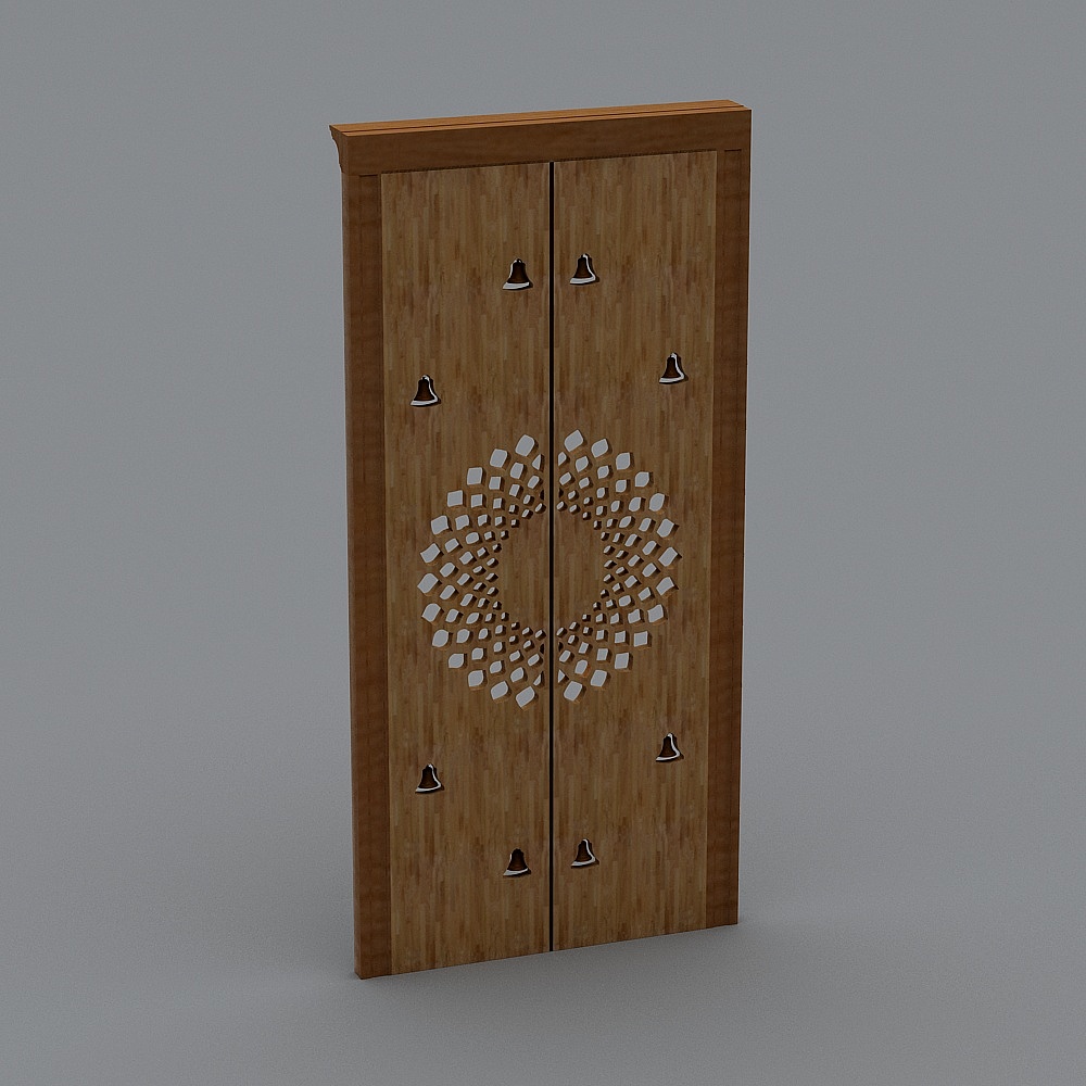 Minimalist Wooden Cabinet Door 3D model
