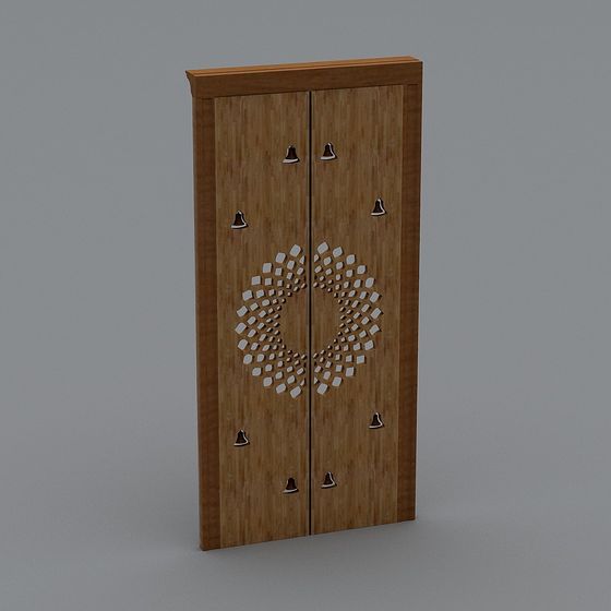 Minimalist Wooden Cabinet Door 3D model