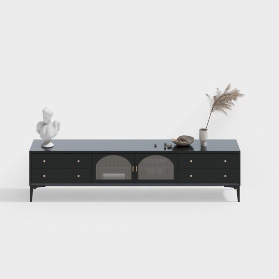 Elegant TV Cabinet 3D model for Contemporary Spaces