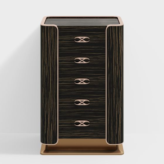Art Deco Chest of Drawers 3D Model