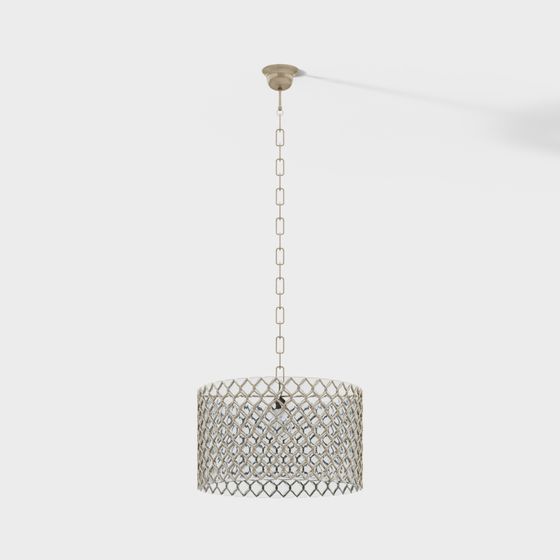 Elegant Low-Poly Crystal Chandelier 3D model