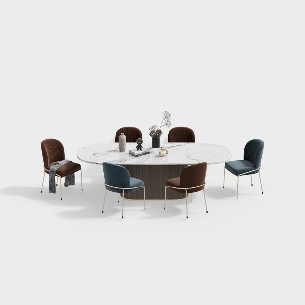 Modern dining table table combination