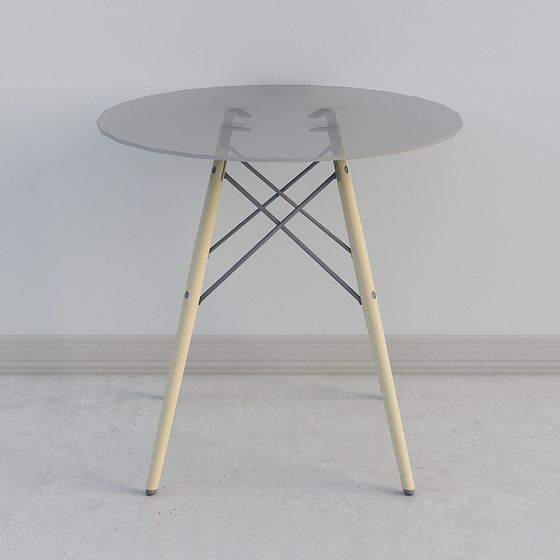 Minimalist Round Table 3D model