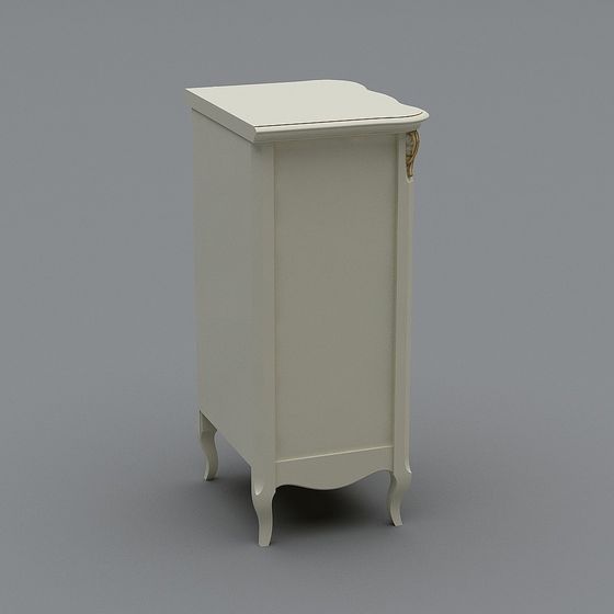Elegant Vintage Nightstand 3D Model