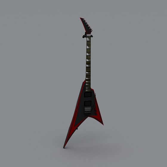 Futuristic Rock Electric Guitar 3D model